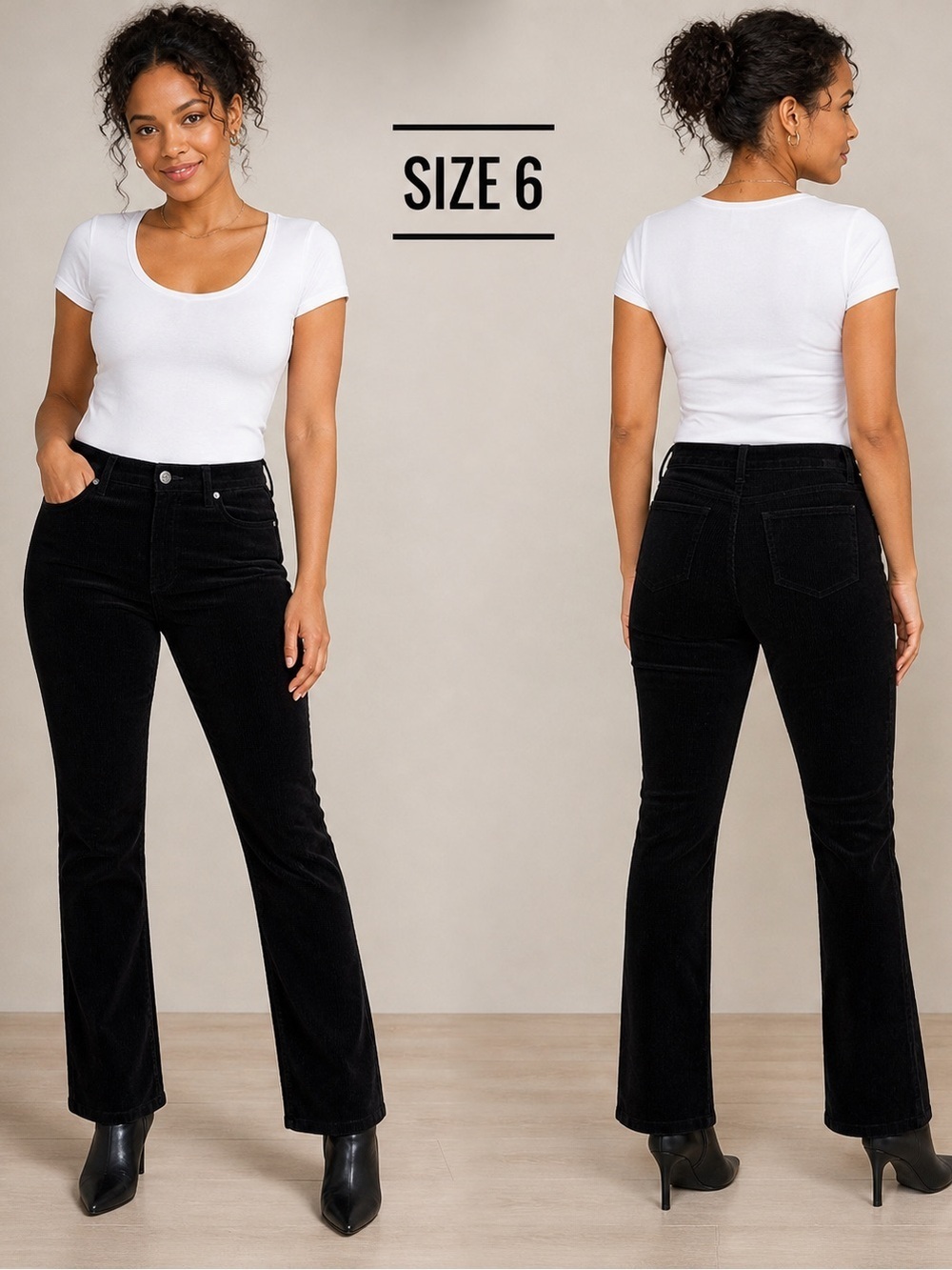 Rafaella Corduroy stretchy Black Jeans size 6